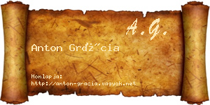 Anton Grácia névjegykártya